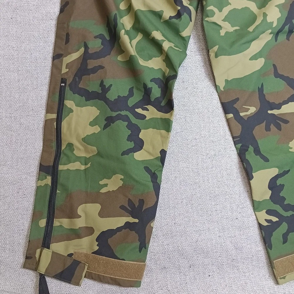 US Military ECWCS Trousers Mens L-L Green Camo Excellent Woodland Gore-Tex Shell